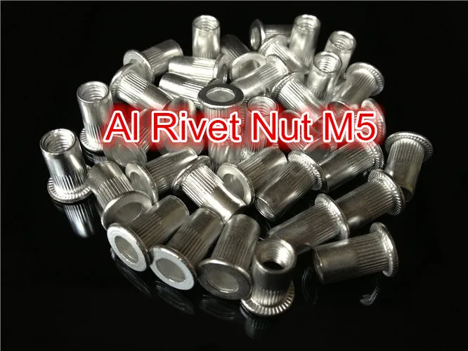 Rivet Nut 100pcs M5 Aluminum Metric Flat head Ribbed body insert nut kit PEM large flange nut inserts
Rivet Nut 100pcs M5 Aluminum Metric Flat head Ribbed body insert nut kit PEM large flange nut inserts