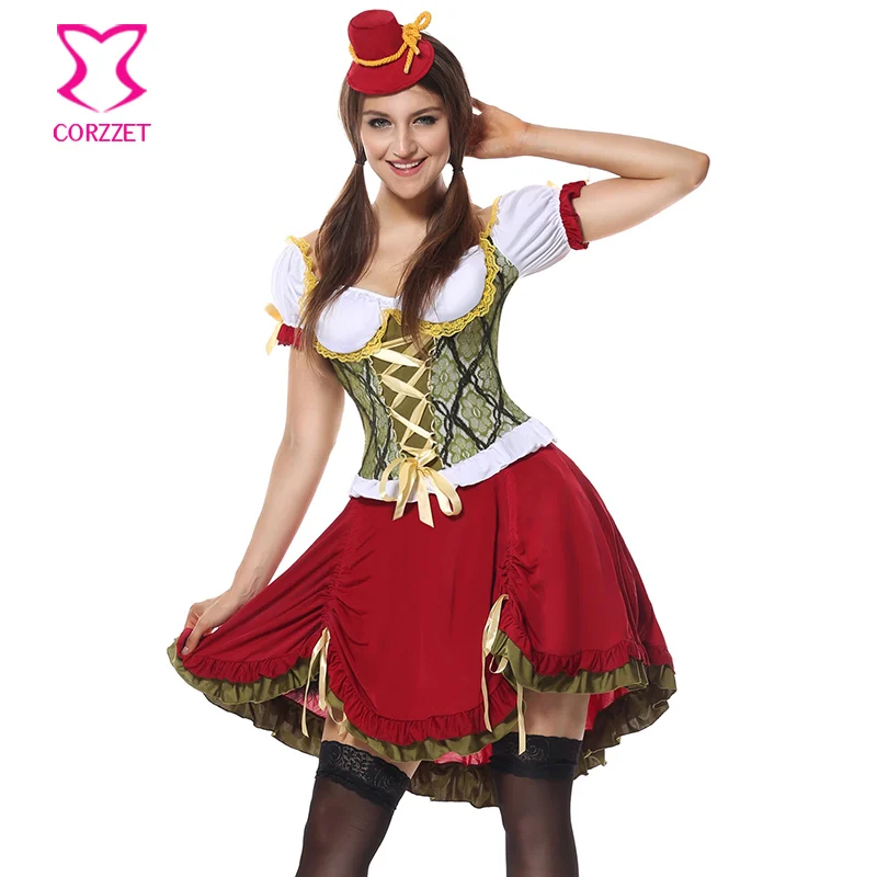 Germany Tradition Costume Oktoberfest Beer Girl Costumes Bavarian Fraulein Dirndl Dress Party Halloween Fancy Dresses Women
Germany Tradition Costume Oktoberfest Beer Girl Costumes Bavarian Fraulein Dirndl Dress Party Halloween Fancy Dresses Women