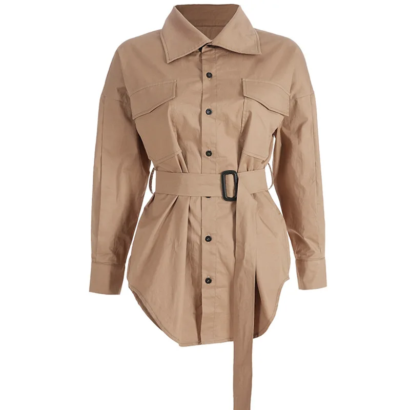 Elegant Windbreaker Trench Coat for Women Dress Fashion Khaki Casual Overcoat Irregular Long Coat Korean Autumn 2018
Elegant Windbreaker Trench Coat for Women Dress Fashion Khaki Casual Overcoat Irregular Long Coat Korean Autumn 2018