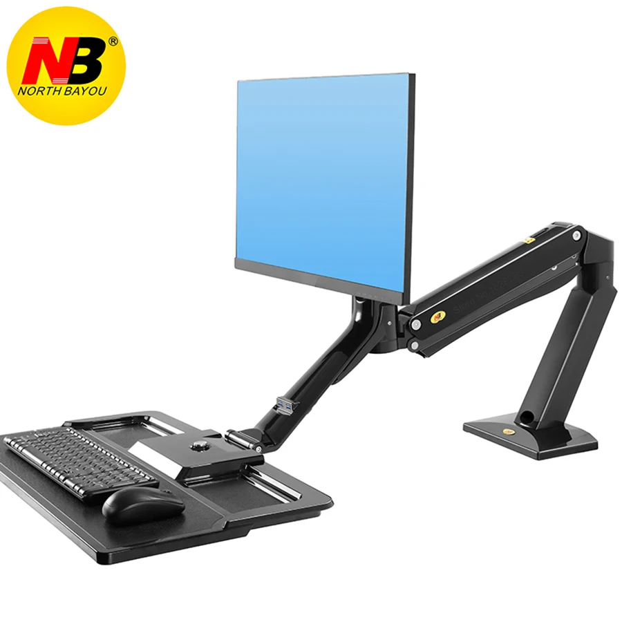NB FC40 Ergonomic Height Adjust Computer Sit Stand Workstation 24-35 inch Monitor Mount Bracket with Keyboard Plate Desk Stand
NB FC40 Ergonomic Height Adjust Computer Sit Stand Workstation 24-35 inch Monitor Mount Bracket with Keyboard Plate Desk Stand
