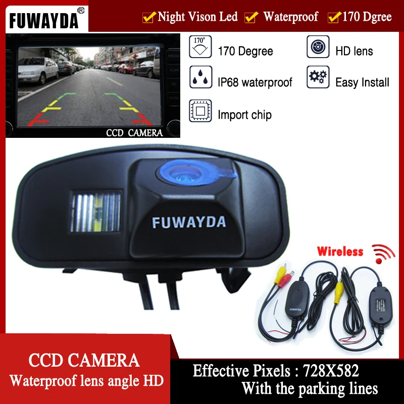 FUWAYDA wireless HD Transmitte & Receive video Reverse CCD car Camera Parking Assistance New LED For Honda CRV Odyddey Fit Jazz
FUWAYDA wireless HD Transmitte & Receive video Reverse CCD car Camera Parking Assistance New LED For Honda CRV Odyddey Fit Jazz