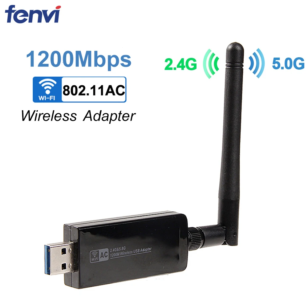 2023 Wireless AC1200 Dual Band 1200Mbps USB Wifi Adapter Dongle RTL8812AU 802.11ac Wi-fi USB 3.0 Antenna Card For Desktop PC
2023 Wireless AC1200 Dual Band 1200Mbps USB Wifi Adapter Dongle RTL8812AU 802.11ac Wi-fi USB 3.0 Antenna Card For Desktop PC