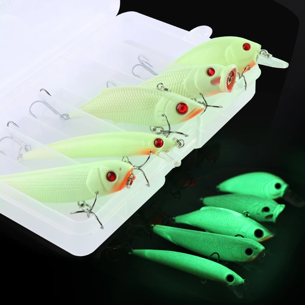 Goture 5pcs Fishing Lure Set Kit Light Minnow Popper Vib Crank Pencil Luminous Artificial Bait with Fishing Box
Goture 5pcs Fishing Lure Set Kit Light Minnow Popper Vib Crank Pencil Luminous Artificial Bait with Fishing Box