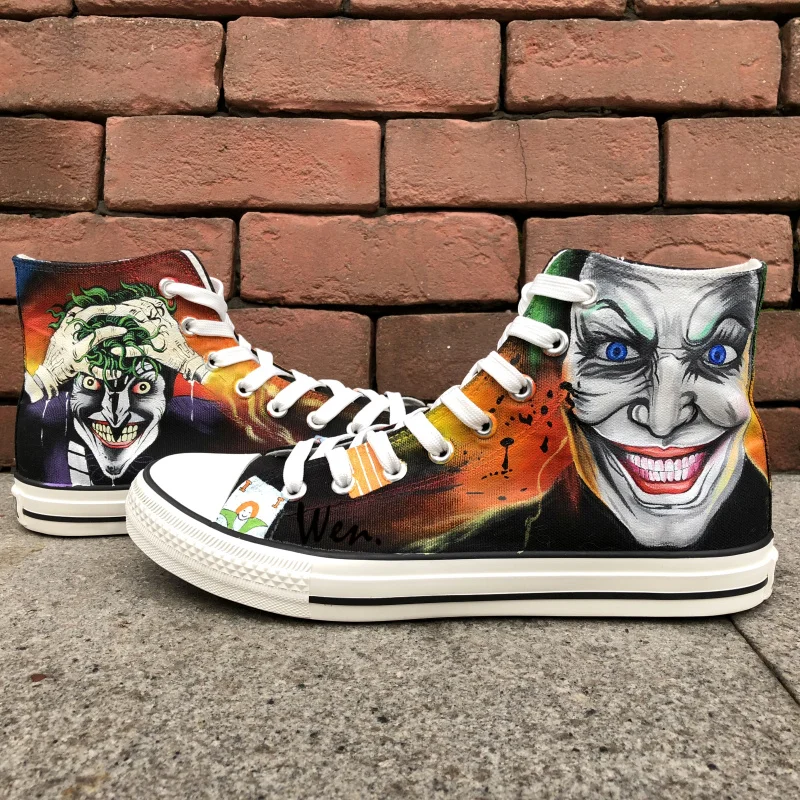 Wen Hand Painted Shoes Joker Design Custom High Top Canvas Sneakers Man Woman's Christmas Birthday Gifts
Wen Hand Painted Shoes Joker Design Custom High Top Canvas Sneakers Man Woman's Christmas Birthday Gifts