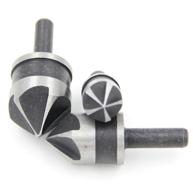 3pcs 12mm 16mm 19mm Chamfering Debur round shank Countersink 5 Flute 90 Degree Set For Wood Quick Change Countersink Bits
3pcs 12mm 16mm 19mm Chamfering Debur round shank Countersink 5 Flute 90 Degree Set For Wood Quick Change Countersink Bits