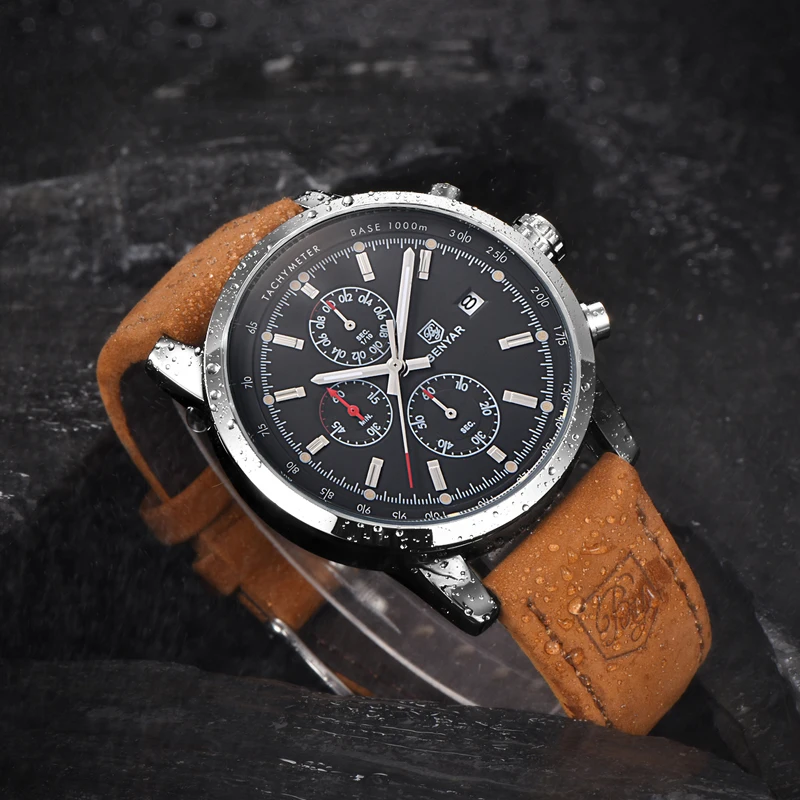 2019 Wristwatches BENYAR Watch Mens Set Quartz Chronograph Large Dial Top Brand Fashion Leather Male Watches Clock Reloj Hombre
2019 Wristwatches BENYAR Watch Mens Set Quartz Chronograph Large Dial Top Brand Fashion Leather Male Watches Clock Reloj Hombre