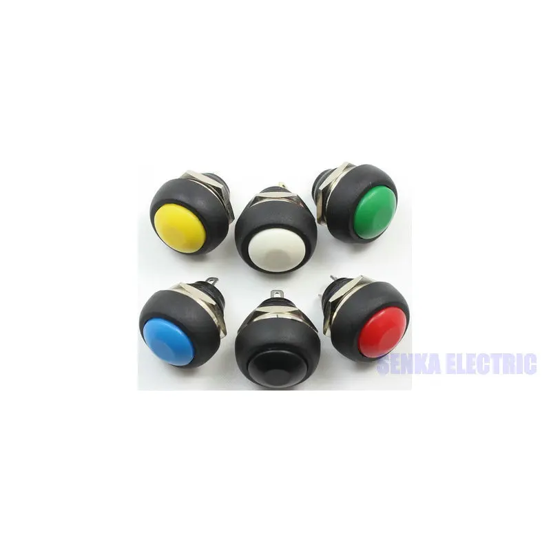 100pcs/lot 6 Colors 12mm Waterproof Momentary Mini Push Button Switch PBS-33B VE058 P50
100pcs/lot 6 Colors 12mm Waterproof Momentary Mini Push Button Switch PBS-33B VE058 P50