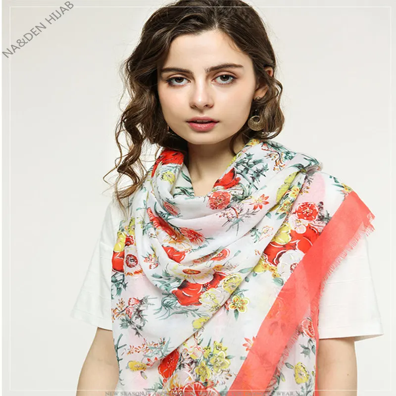 

2019 новые женские модные сумки шарф с печатным рисунком Хлопковые смеси хиджаб шарф платок платки 10 шт.