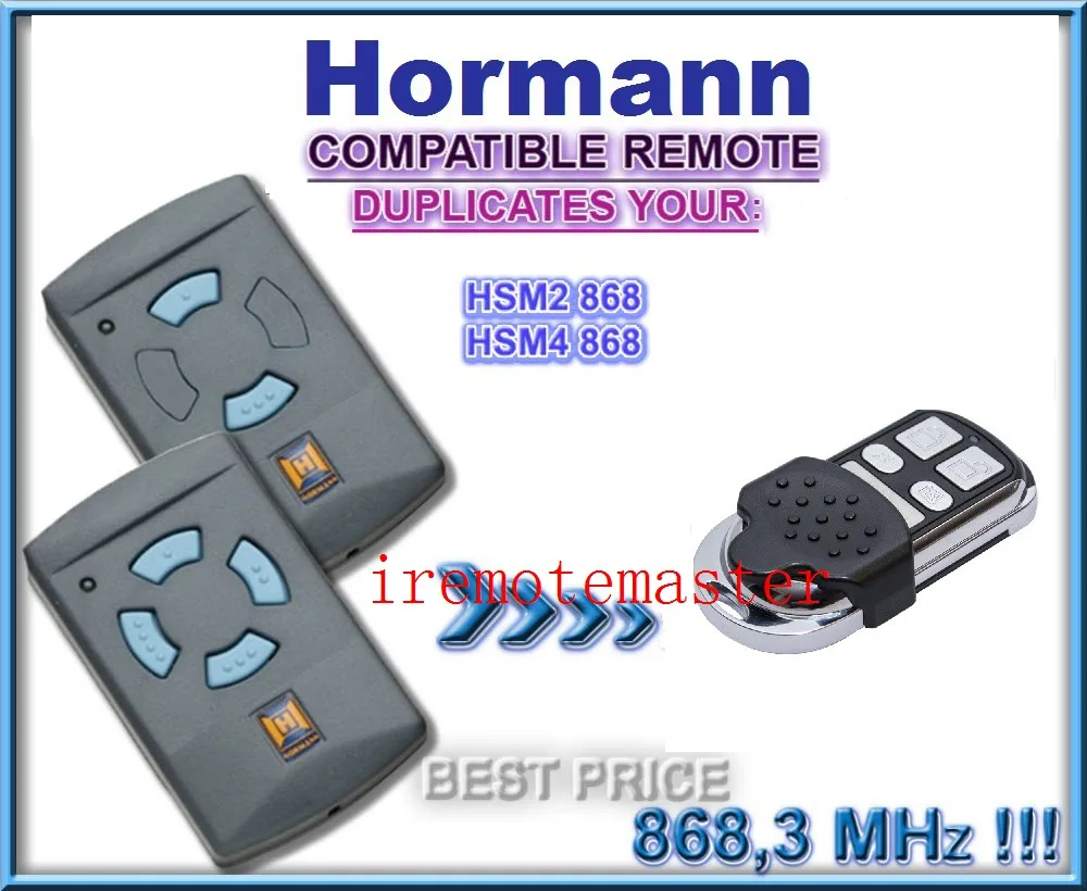 5pcs Hormann HSM2 HSM4 868Mhz (Blue Buttons) compatible Remote Control Duplicator face to copy | Безопасность и защита