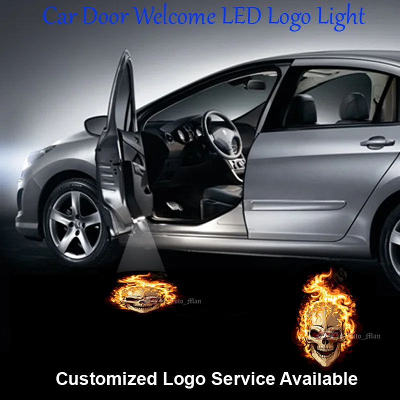 2 x Flaming Skull Ghost Rider Logo Car Door Welcome Step Courtesy Laser Projection Ghost Shadow Puddle LED Light #C0326
2 x Flaming Skull Ghost Rider Logo Car Door Welcome Step Courtesy Laser Projection Ghost Shadow Puddle LED Light #C0326