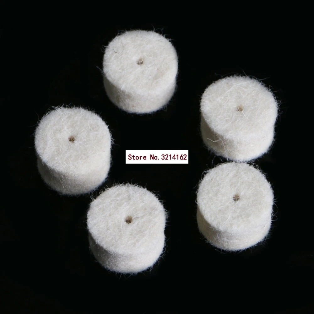 100Pc 13mm Wool Felt Polishing Buffing Pad 2 Shank For Dremel Grinding Wheel 07NOV | Инструменты