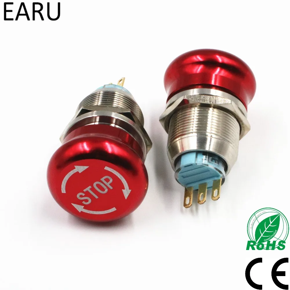 19mm 22mm Pattern 2NO 2NC Waterproof Stainless Steel Waterproof Metal Latching Emergency STOP Push Button Switch Button Switch
19mm 22mm Pattern 2NO 2NC Waterproof Stainless Steel Waterproof Metal Latching Emergency STOP Push Button Switch Button Switch