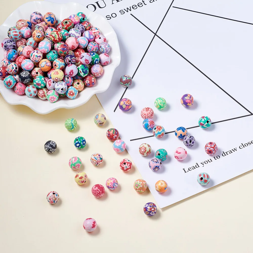 200pcs 10mm Handmade Polymer Clay Loose Beads with Pattern Round Ball DIY Soft Beads Jewelry Making Accessories Hole: 2mm
200pcs 10mm Handmade Polymer Clay Loose Beads with Pattern Round Ball DIY Soft Beads Jewelry Making Accessories Hole: 2mm