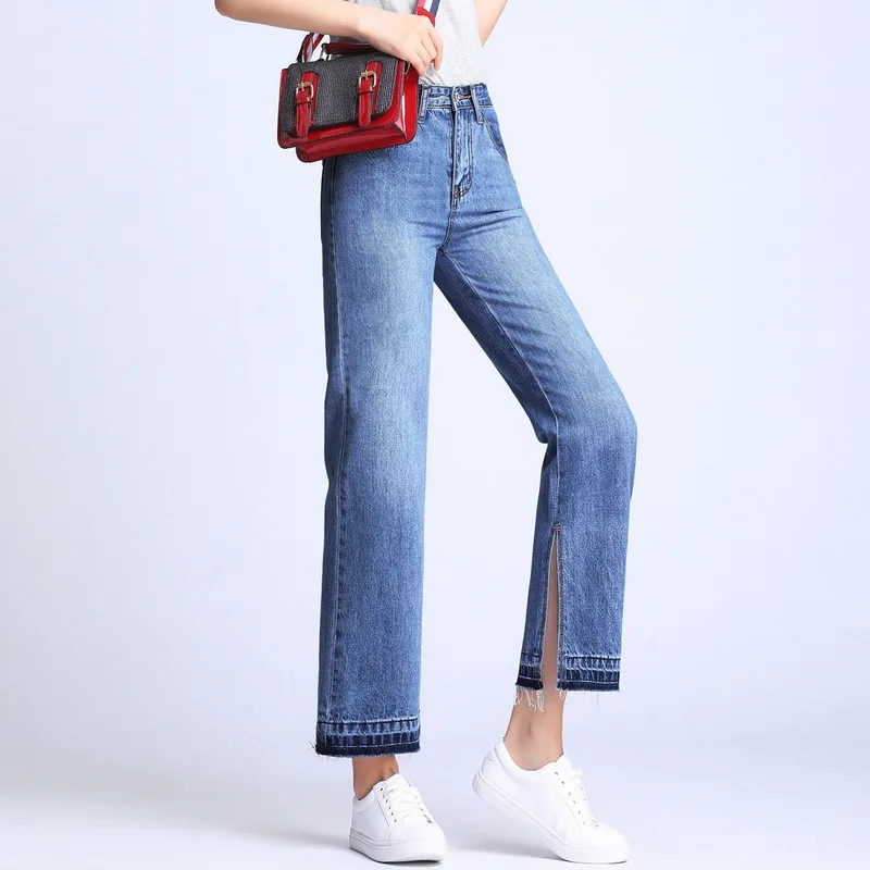New2019Plus Size Women Jeans trousers straight pants denim trousers high waist female empire split end ankle length pants XXXXXL
New2019Plus Size Women Jeans trousers straight pants denim trousers high waist female empire split end ankle length pants XXXXXL