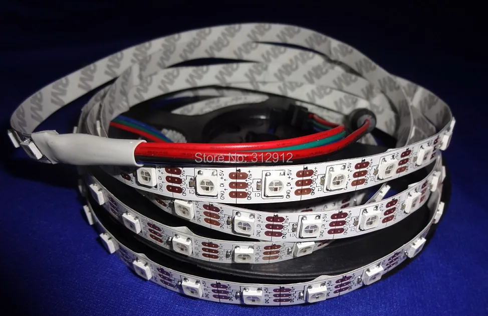 4 м DC5V WS2812B led pixel srip, не водонепроницаемый, 60 шт. WS2812B/m с 60 пикселями; Белая печатная плата, только 4 контакта
4 м DC5V WS2812B led pixel srip, не водонепроницаемый, 60 шт. WS2812B/m с 60 пикселями; Белая печатная плата, только 4 контакта