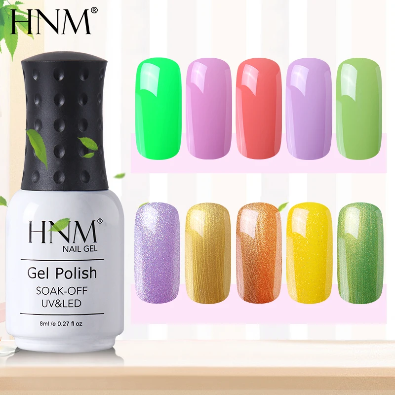 УФ гель для ногтей HNM 28 светлых цветов лак Lucky твердый полуперманентный Гибридный
