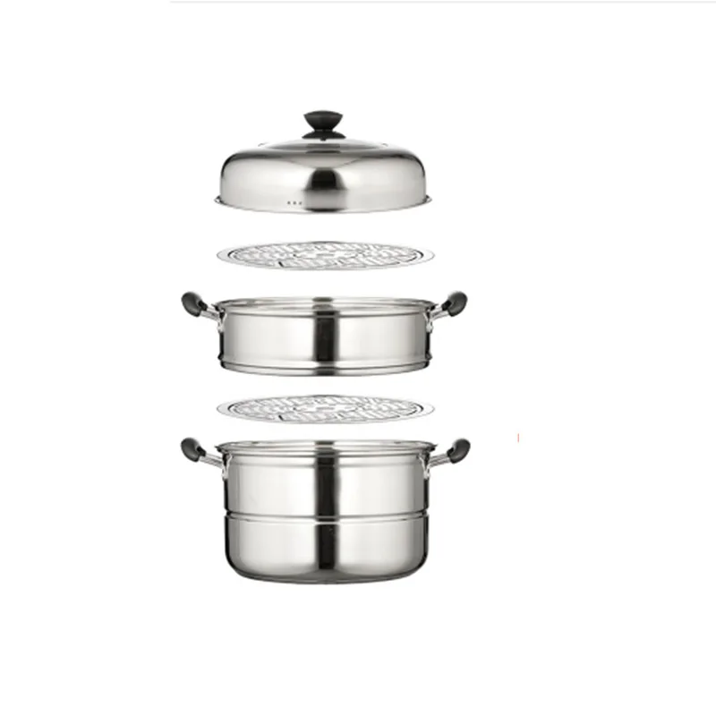 Stainless steel steamer Three-layer stainless steel pot Multi-function steamer Thick double-layer soup Steamer b
Stainless steel steamer Three-layer stainless steel pot Multi-function steamer Thick double-layer soup Steamer b