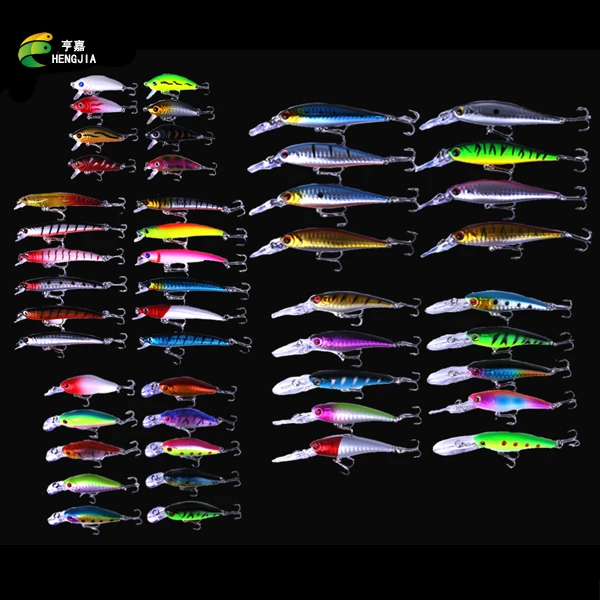 New 48pcs lot Fishing Lures Mixed 5 Model Minnow Lure Artificial Quality Professional Crankbait Wobblers Fishing Tackle pesca
New 48pcs lot Fishing Lures Mixed 5 Model Minnow Lure Artificial Quality Professional Crankbait Wobblers Fishing Tackle pesca