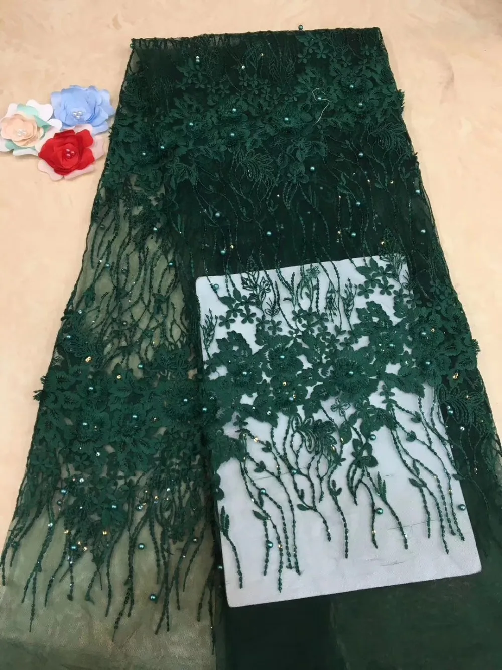 Nigerian French Lace Fabrics 2019 African Tulle Lace Fabric High Quality 3d flower beaded lace Fabric for party
Nigerian French Lace Fabrics 2019 African Tulle Lace Fabric High Quality 3d flower beaded lace Fabric for party