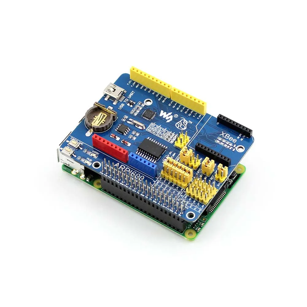 ARPI600 IO Expansion Board for all RPi 3 B/3B+/2 B for Motor Control /GSM/GPRS Shield and XBee with Various Interface
ARPI600 IO Expansion Board for all RPi 3 B/3B+/2 B for Motor Control /GSM/GPRS Shield and XBee with Various Interface