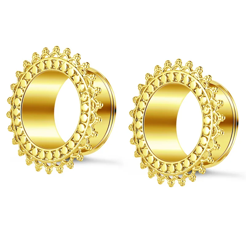 2 Piece Punk New Hollow Gold Sliver Ear Plug Tunnels Piercing Expanders Gauge Stretcher Saddle Body Jewelry Gift Summer Style
2 Piece Punk New Hollow Gold Sliver Ear Plug Tunnels Piercing Expanders Gauge Stretcher Saddle Body Jewelry Gift Summer Style
