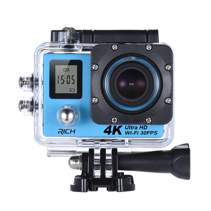 Экшн камера RICH SJ8000D 4K 30 кадров/с 2 7 K 16 МП Wi Fi Спортивная s с двойным жк дисплеем