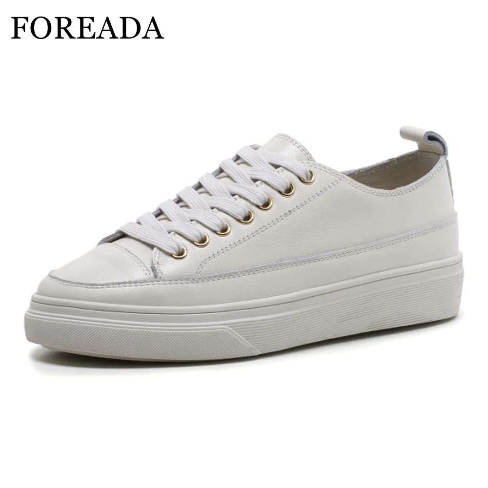 FOREADA Real Leather Flats Shoes Women Natural Genuine Leather Flat Platform Casual Shoes Lace Up Round Toe Female Spring 35-39
FOREADA Real Leather Flats Shoes Women Natural Genuine Leather Flat Platform Casual Shoes Lace Up Round Toe Female Spring 35-39