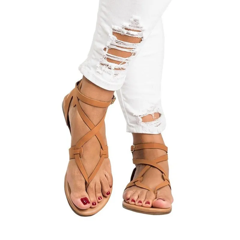 2018 Women Shoes Bandage Summer Female Casual flats sandals Ankle Strap Women buckles summer Sandals Plus Size 35-43
2018 Women Shoes Bandage Summer Female Casual flats sandals Ankle Strap Women buckles summer Sandals Plus Size 35-43