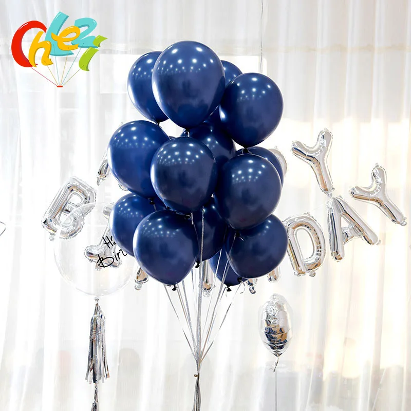 

Латексные воздушные шары, серебристые синие шары 25 шт./лот, 12 дюймов, для украшения дня рождения, свадьбы, вечеринки, праздника, Гелиевый шар