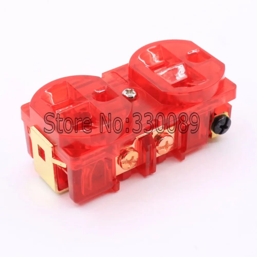 3pieces US AC Power Receptacle Wall Red Copper plated Socket HIFI Supply distributor
3pieces US AC Power Receptacle Wall Red Copper plated Socket HIFI Supply distributor