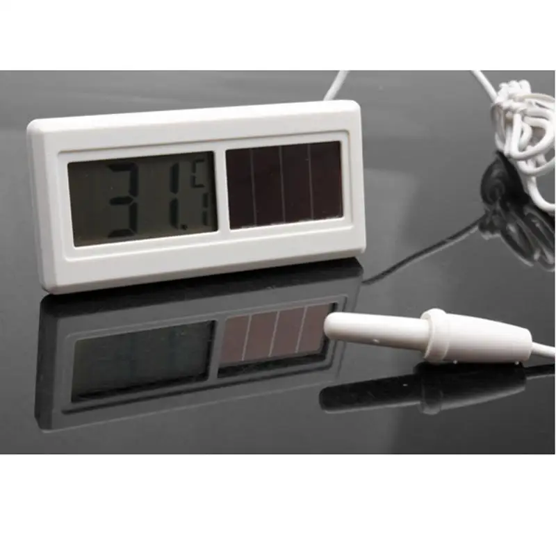 Potable Solar Powered Digital LCD Thermometer Household Solar ThermometersSensor Cable 1M
Potable Solar Powered Digital LCD Thermometer Household Solar ThermometersSensor Cable 1M