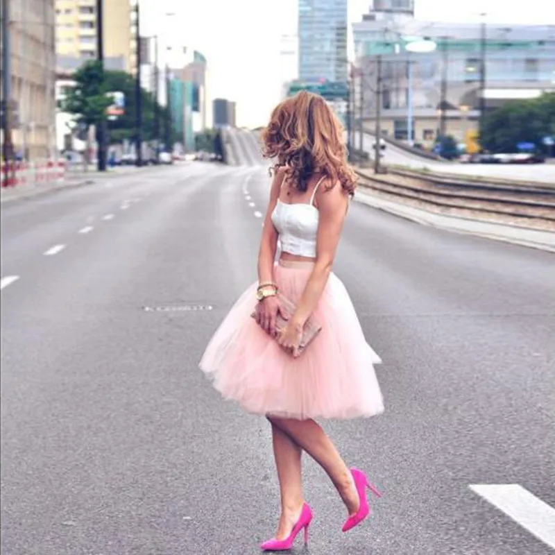 Fashion Street Style Sweet Pink A line Knee Length Tulle Skirts High Elastic Waist Puffy Tutu Skirts Spring Summer Skirts Women
Fashion Street Style Sweet Pink A line Knee Length Tulle Skirts High Elastic Waist Puffy Tutu Skirts Spring Summer Skirts Women