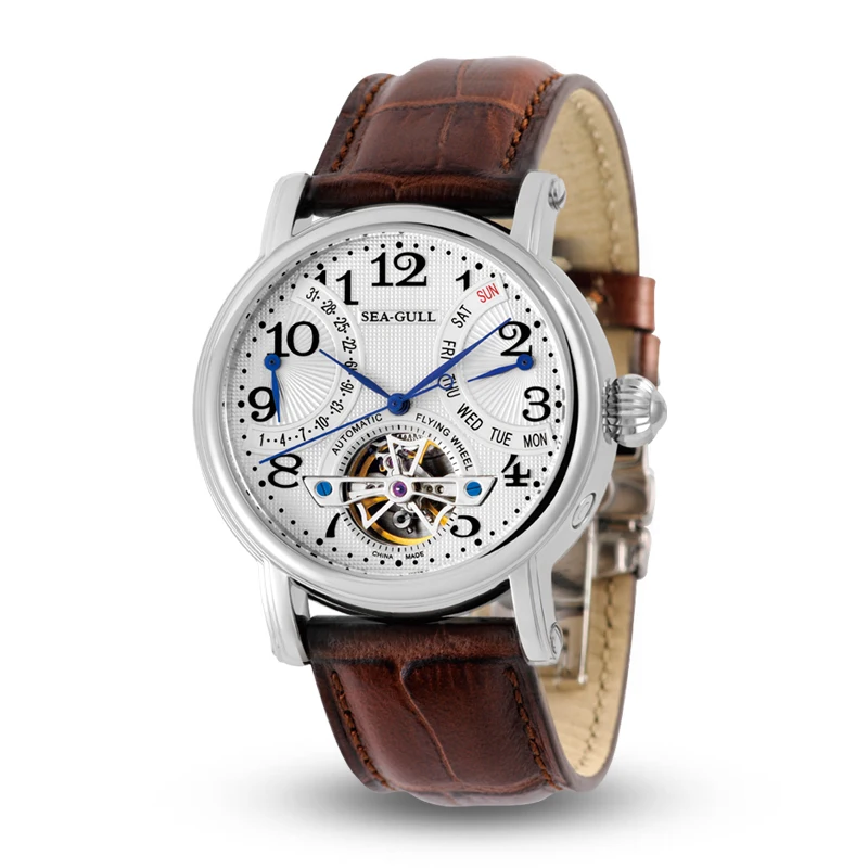 

Leisure Automatic Mechanical Genuine Leather Waterproof Watch with Rome Digital Business for Various Occasions M171S.Brown