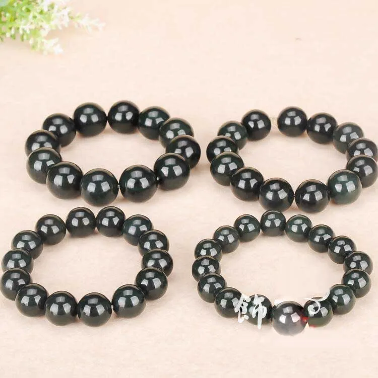Certified Type A xinjiang hetian dark green round beads jade Bracelet free shiping for men and women's
Certified Type A xinjiang hetian dark green round beads jade Bracelet free shiping for men and women's