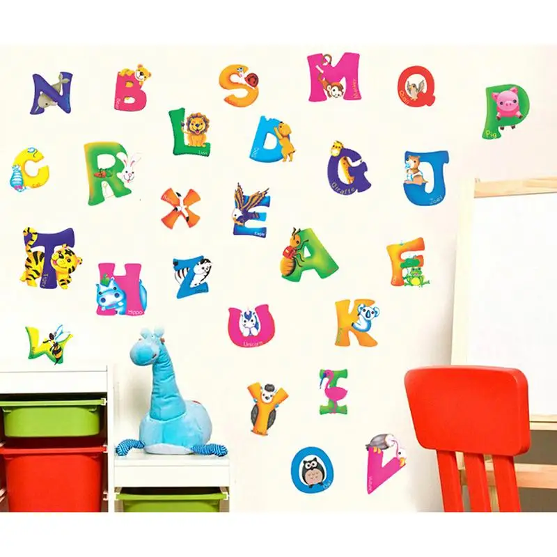 1pc Creative PVC Removable A-Z Alphabet Animals Wallpapers Mural Children Kid Kindergarten Home Living Room BedroomDecor
1pc Creative PVC Removable A-Z Alphabet Animals Wallpapers Mural Children Kid Kindergarten Home Living Room BedroomDecor