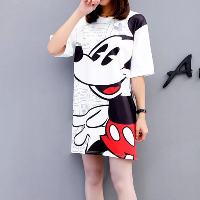 Women Dresses Summer 2021 Luxury Plus Size Cartoon Print Half Sleeve Micke y Print Loose Dress Women Vestidos Outwear Muslim
Women Dresses Summer 2021 Luxury Plus Size Cartoon Print Half Sleeve Micke y Print Loose Dress Women Vestidos Outwear Muslim