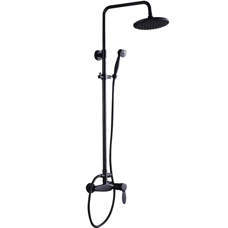 Bathroom Black Oil Paint Solid Brass Bathtub Shower Set Wall Mounted 8" Rainfall Shower Mixer Tap Faucet 3-functions Mixer Valve
Bathroom Black Oil Paint Solid Brass Bathtub Shower Set Wall Mounted 8" Rainfall Shower Mixer Tap Faucet 3-functions Mixer Valve