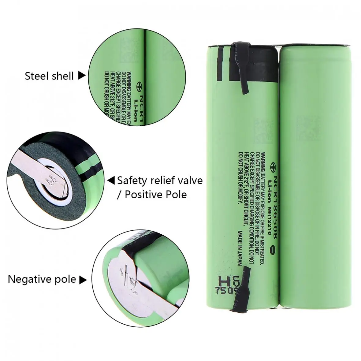 Soshine NCR18650 3400mAh 34B Li-ion Rechargeable Battery with Nickel Sheet and Parallel Connection for Screwdriver / Drill | Электроника