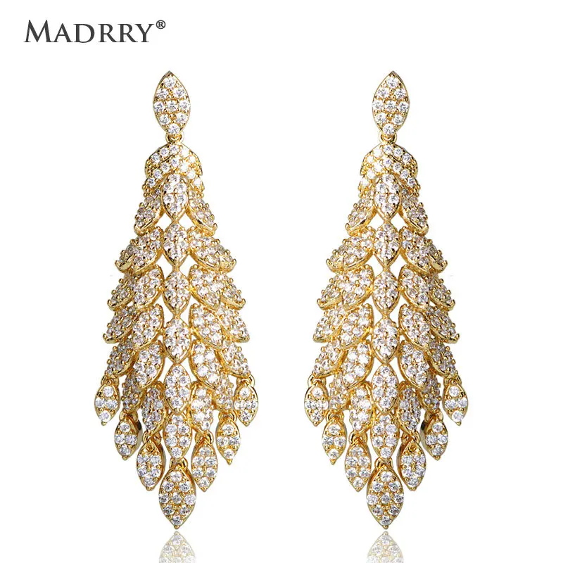 Madrry Copper Metal Women Elegant Drop Earrings Cubic Zirconia Inlay orecchini femme Joyas Engagement Party Bridal Africa Bijoux
Madrry Copper Metal Women Elegant Drop Earrings Cubic Zirconia Inlay orecchini femme Joyas Engagement Party Bridal Africa Bijoux
