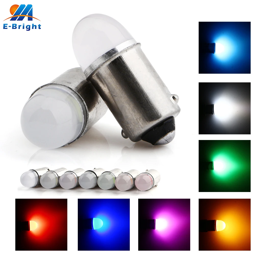 

10pcs DC AC 12V BA9S 3030 1W T11 T4W Auto Reverse Brake Waterproof Tail Clearance Reading Lamp White Blue Red Green Amber Pink