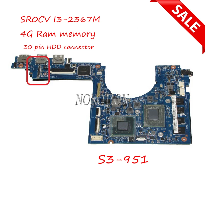 Материнская плата NOKOTION для ноутбука Acer aspire S3-951, SR0CV I3-2367M, 4 Гб ОЗУ
Материнская плата NOKOTION для ноутбука Acer aspire S3-951, SR0CV I3-2367M, 4 Гб ОЗУ