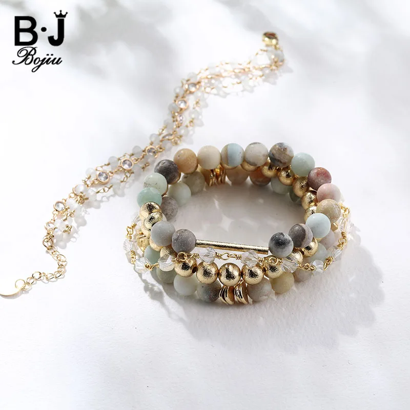 Bojiu 5PCS/SET Gold Zircon Chain with Matte Amazonite Bead Strand Crystal Handmade Chain super Quality Bracelets Sets BCSET29
Bojiu 5PCS/SET Gold Zircon Chain with Matte Amazonite Bead Strand Crystal Handmade Chain super Quality Bracelets Sets BCSET29