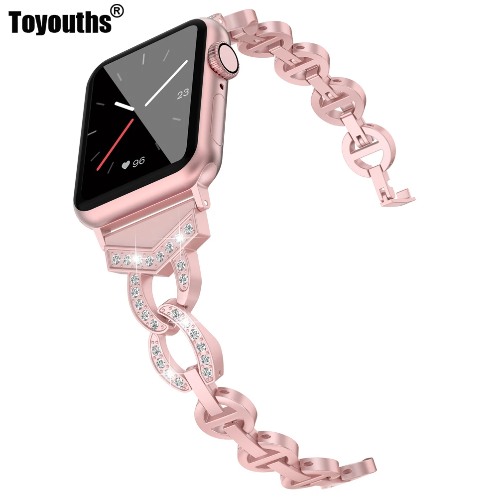 For Apple Watch Band 38mm 42mm 40mm 44mm for Women Stainless Steel Wrist Band for iWatch Bands Series 4,3,2,1 Bling Rhinestone
For Apple Watch Band 38mm 42mm 40mm 44mm for Women Stainless Steel Wrist Band for iWatch Bands Series 4,3,2,1 Bling Rhinestone