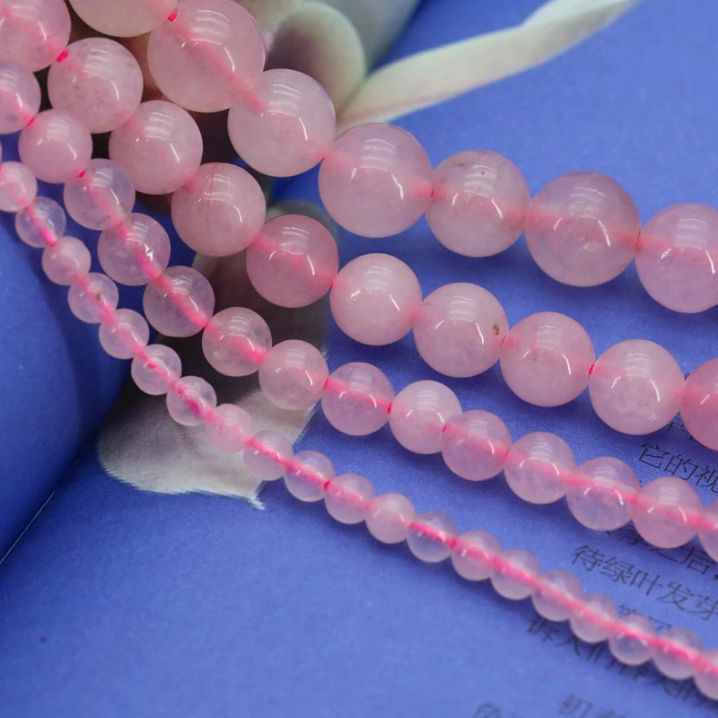 Wholesale Pink crystal Stone Round loose beads Manual DIY 4 6 8 10mm size optional parts Accessories women jewelry 15'' 2pc/lot
Wholesale Pink crystal Stone Round loose beads Manual DIY 4 6 8 10mm size optional parts Accessories women jewelry 15'' 2pc/lot