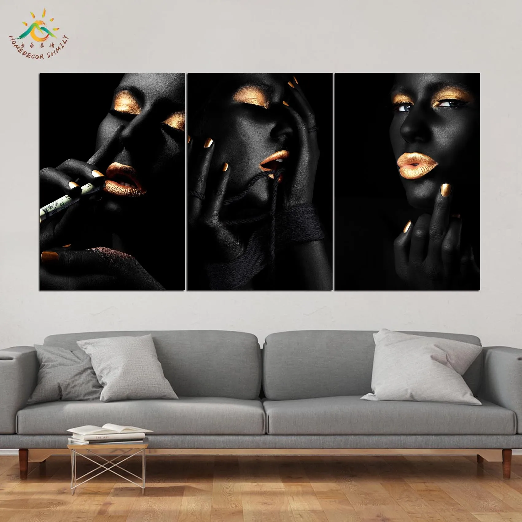 Gold Sexy Face Pose Modern Canvas Art Prints Poster Wall Canvas Painting Home Decoration Wall Art Pictures for Bedroom 3 PIECES
Gold Sexy Face Pose Modern Canvas Art Prints Poster Wall Canvas Painting Home Decoration Wall Art Pictures for Bedroom 3 PIECES