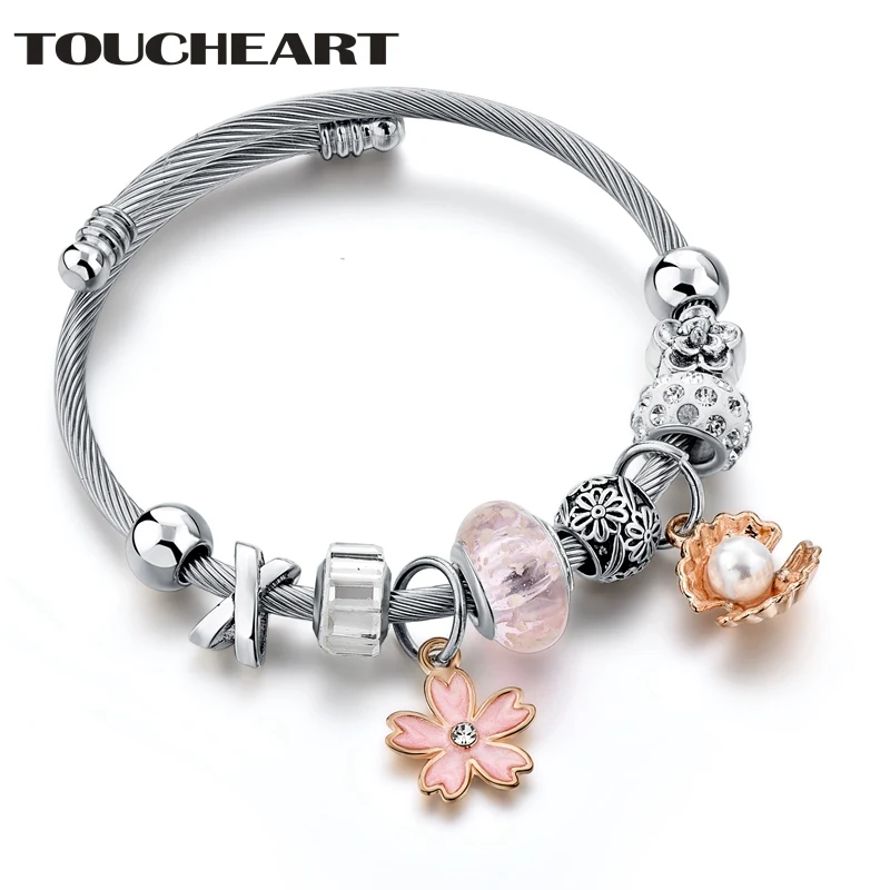 TOUCHEART Pink Flowers & Pearl Shell Bohemian Design Bracelet Charms Lot For Women Jewelry Making Luxury Brand Bangles SBR180104
TOUCHEART Pink Flowers & Pearl Shell Bohemian Design Bracelet Charms Lot For Women Jewelry Making Luxury Brand Bangles SBR180104