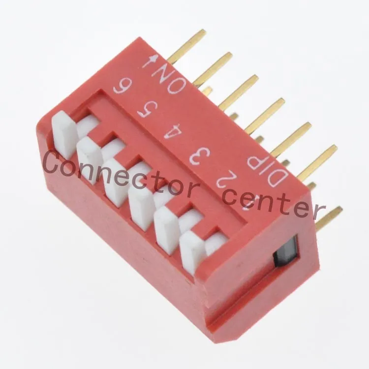 High quality DIP Switch Piano Type Side Actuation 2.54mm Pitch Gold plated 6position 12Pin Red DPL-06
High quality DIP Switch Piano Type Side Actuation 2.54mm Pitch Gold plated 6position 12Pin Red DPL-06