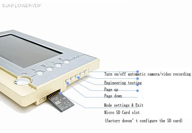 8GB SD Card Recording IP65 Waterproof Rfid Intercoms For A Private House Of 2 Apartments Home Video Phone Add Door Lock 7" Lcds |