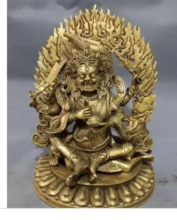 collecting OLD copper decoration bronze 9" Elaborate Tibet Buddhism Brass Vajra 4 Arms Mahakala Buddha Joss Jambhala Statue
collecting OLD copper decoration bronze 9" Elaborate Tibet Buddhism Brass Vajra 4 Arms Mahakala Buddha Joss Jambhala Statue