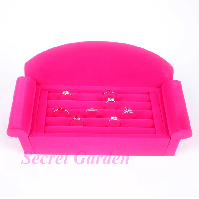 Wholesale High Quality Pink Velvet Ring Sofa Jewelry Display Tray Stand Holder For 4 Rows
Wholesale High Quality Pink Velvet Ring Sofa Jewelry Display Tray Stand Holder For 4 Rows